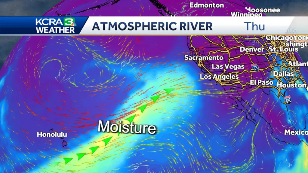 Atmospheric rivers can impact Northern California