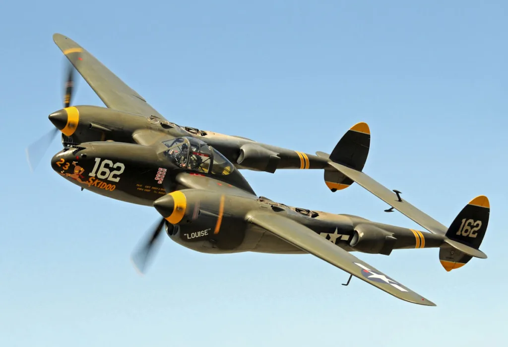Lockheed P-38 Lightning nicknamed louise in action
