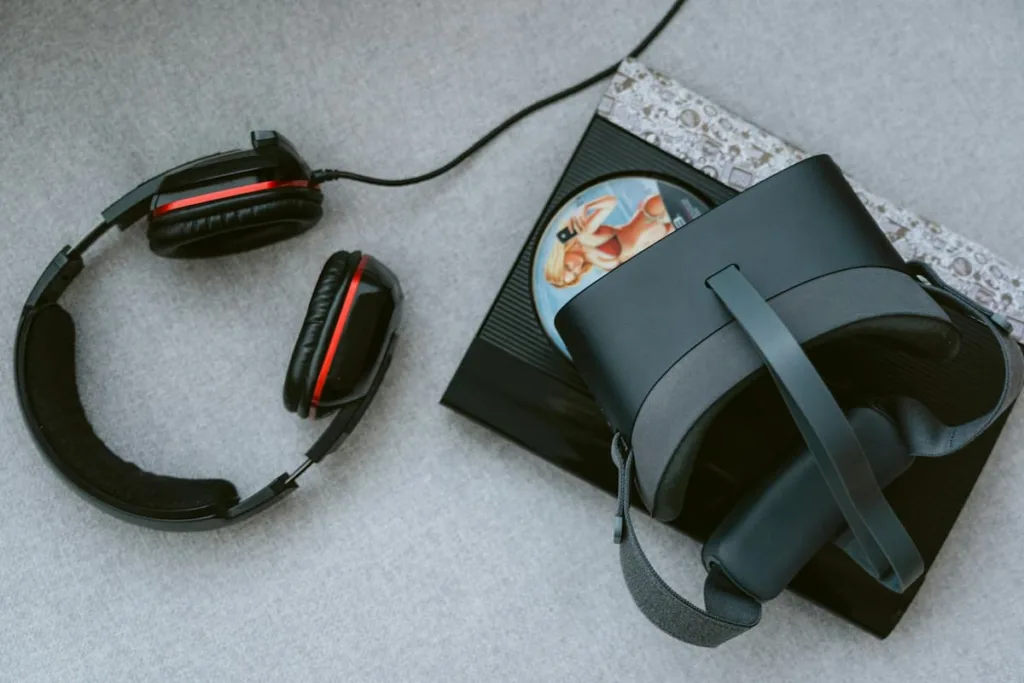 head gear, VR box used for Navigating the Metaverse